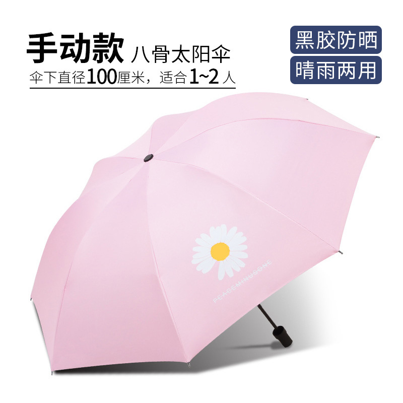 검은 접착제 비-작은 데이지-가벼운 핑크