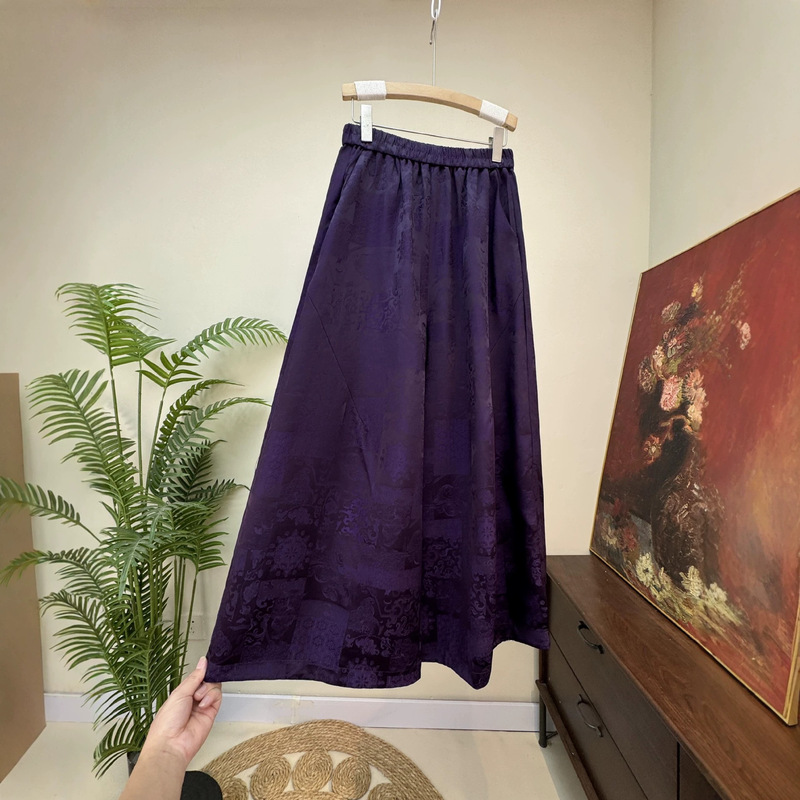 【Zhilie】New Chinese-style jacquard loose casual wide-leg pants, 2026 autumn new high-waisted slimming elegant pants 【Zhilie】New Chinese-style jacquard loose casual wide-leg pants, 2026 autumn new high-waisted slimming elegant pants