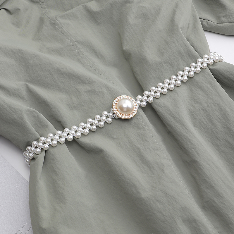 Korean New Pearls Round Waist Chain display picture 13