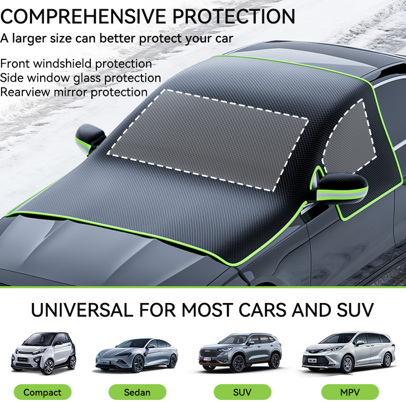 Car front windshield snow cover Oxford cloth snow shield winter car cover anti-freeze anti-frost anti-heat snow cover
