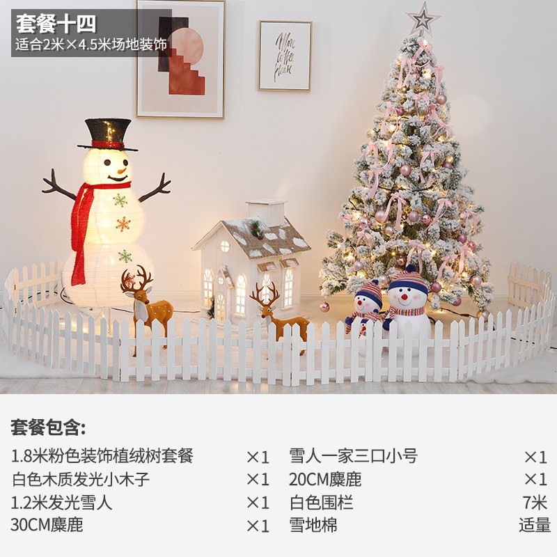 Navidad hotel centro comercial bar gran escena decoración Meichen luminoso Castillo Casa decoraciones de vacaciones