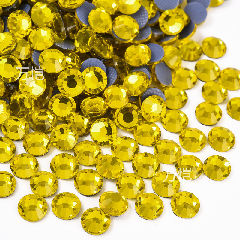 爆発的な輝きの平底イミテーションオパールラインストーン、衣類用アクセサリー、電気メッキガラスラインストーン、大型装飾品、DIYジュエリーアクセサリー材料