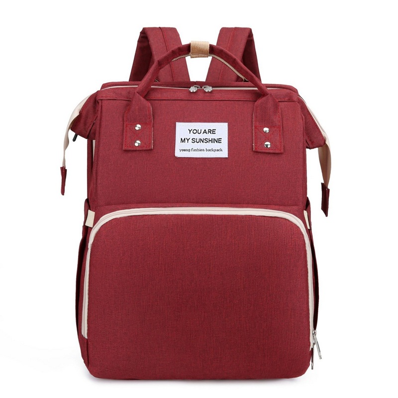 Transfronterizos nueva moda mamá bolsa cuna bolsa multifuncional para madres y bebés para salir bolsas de hombro personalizadas de gran capacidad ligeras