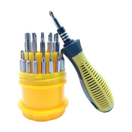 31-in-1 Screwdriver Set Tower Multi-function Screwdriver Manual Combination Key Hardware Tools with Storage Box