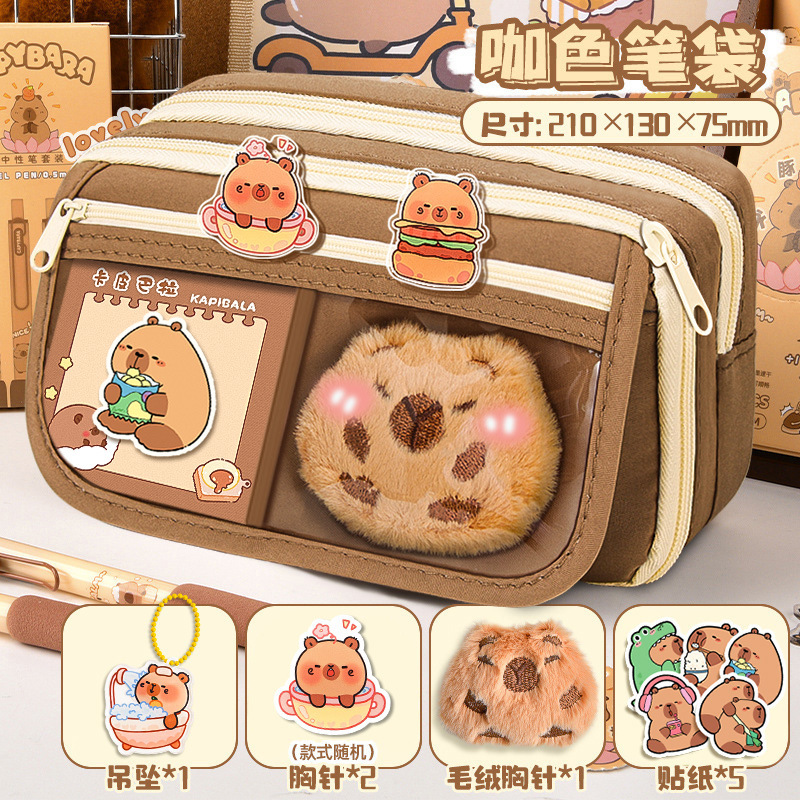 Estuche de lápices grande para niñas, escuela primaria, multifunción