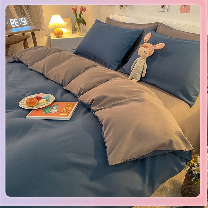 四件套被子水洗棉床单被套罩新款学生宿舍单人三件套床上用品