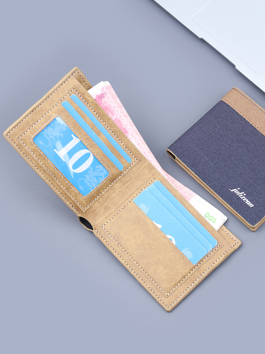 Cartera Corta de Lona para Hombre Ultraligera para Uso Diario image 5
