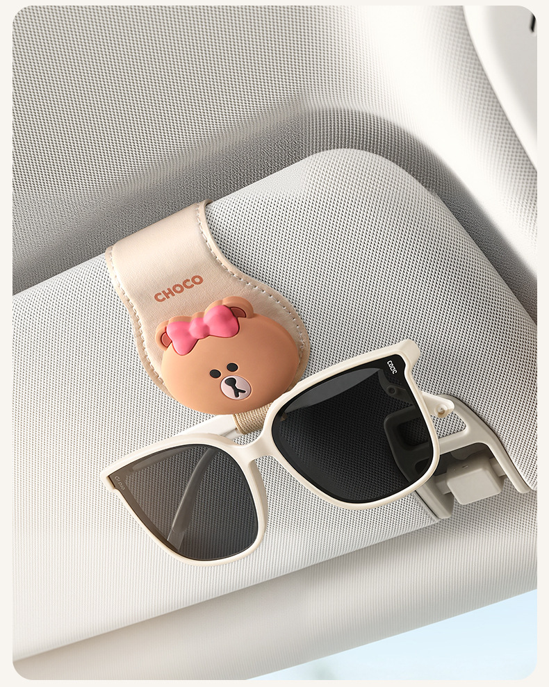 Car-Mounted Glasses Clip with Magnetic Attachment for Car Sun Visor, Multifunctional Storage Clip, Dual-Use Sunglasses Holder, Car Glasses Placement Rack