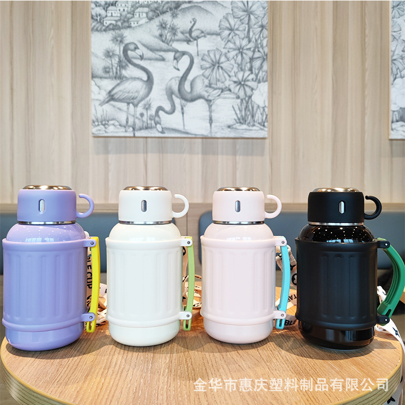 Gran capacidad de acero inoxidable 316 separación de agua de té vacío taza de aislamiento térmico conveniente portátil botella de agua de correa universal