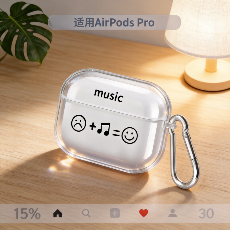 Creative Smiley Face Musical Note Protective Case for AirPods 5Th Generation, Transparent Soft Shell, Anti-Drop Case for Apple Pro 3 Earphones Creative Smiley Face Musical Note Protective Case for AirPods 5Th Generation, Transparent Soft Shell, Anti-Drop Case for Apple Pro 3 Earphones