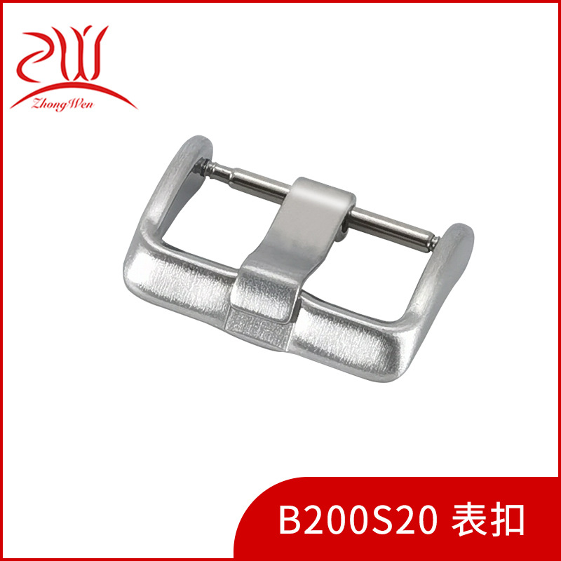 Wholesale of Marine silicone watch strap buckles, Apple watch straps, stainless steel watch buckles, 20 watch strap metal buckles from the manufacturer pic 1