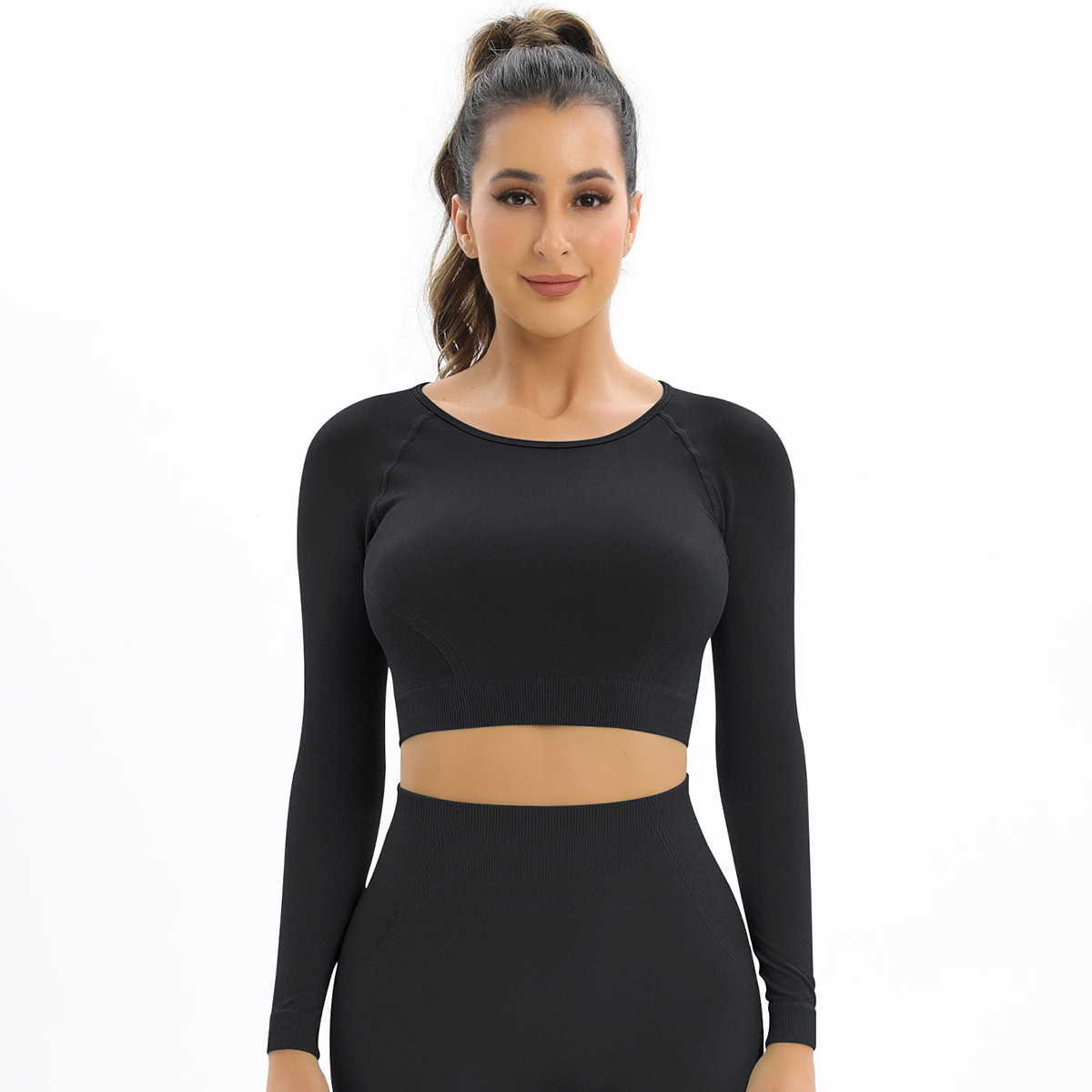 Women's Long Sleeve T-shirt For Exercise And Fitness Training_voghion.com