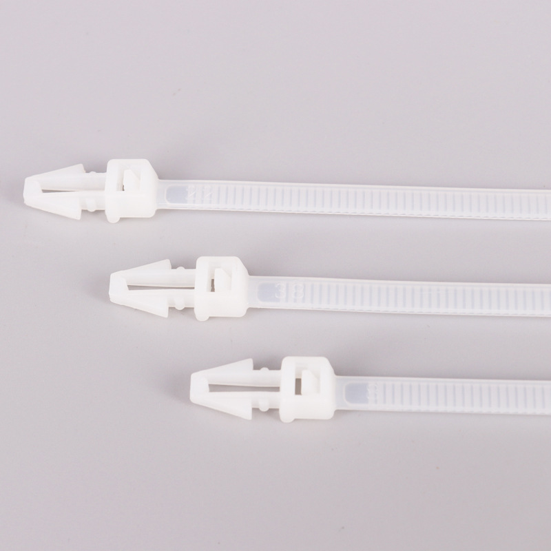 厂家供应 插销式扎带飞机头扎带汽车卡扣尼龙扎带黑白色3.6*150mm