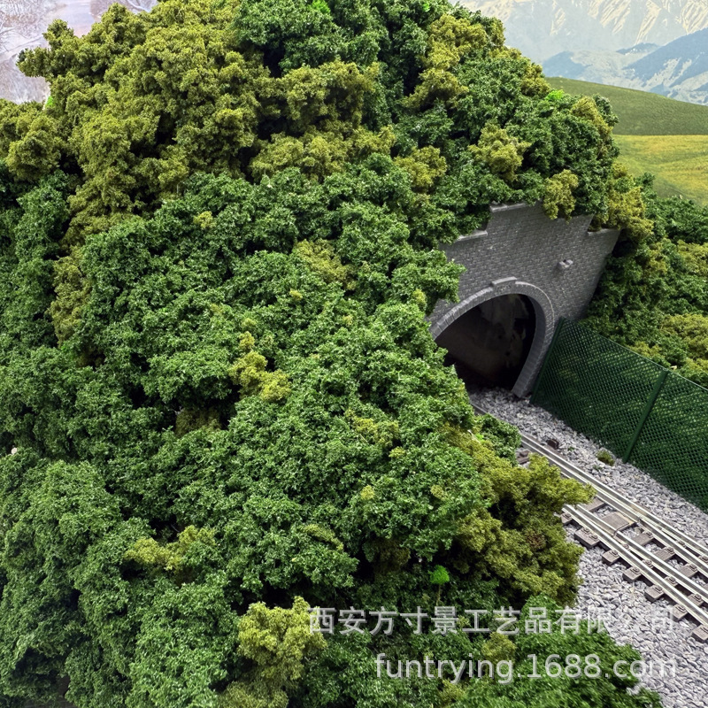 微景观仿真灌木丛海绵材料地台植被装饰点缀娃娃屋造景块状树粉|undefined