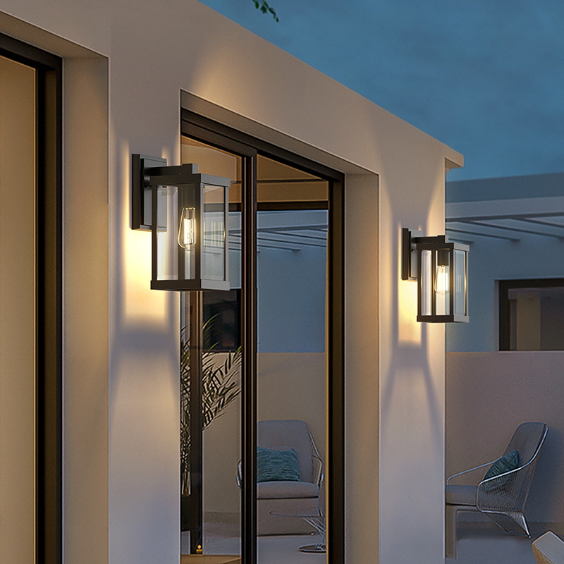 Solar Wall Lamp Outdoor Waterproof Courtyard American Simple Outdoor Balcony Wall Lamp House Gate Exterior Wall Lamp