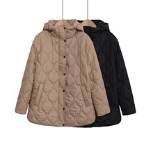 Z跨境欧美风2025新款时尚气质女装批发纯色单排扣棉服外套8372282