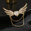 new pattern personality grace love Angel Wings Sternum fashion Luxurious atmosphere wing Brooch Pin clothing Accessories