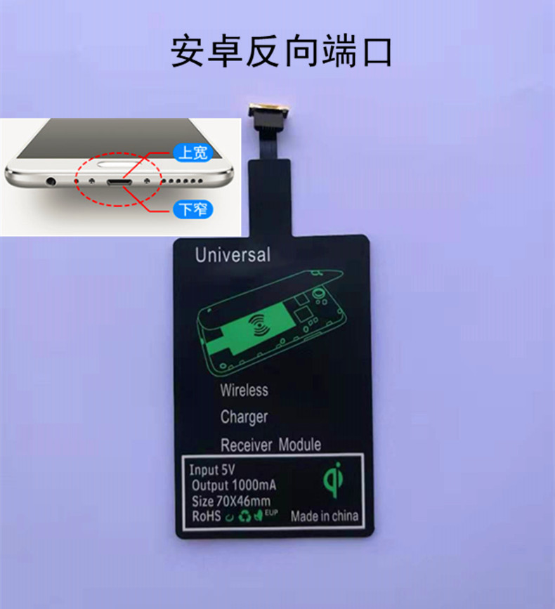 Receptor de carga inalámbrico al por mayor de la fábrica para el receptor de carga inalámbrico del teléfono móvil de Apple Android Type-c