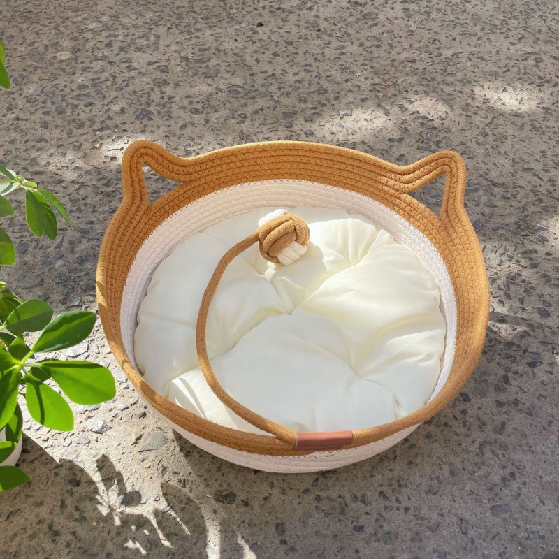 면고양이귀 + 장난감공 + 흰색 패드