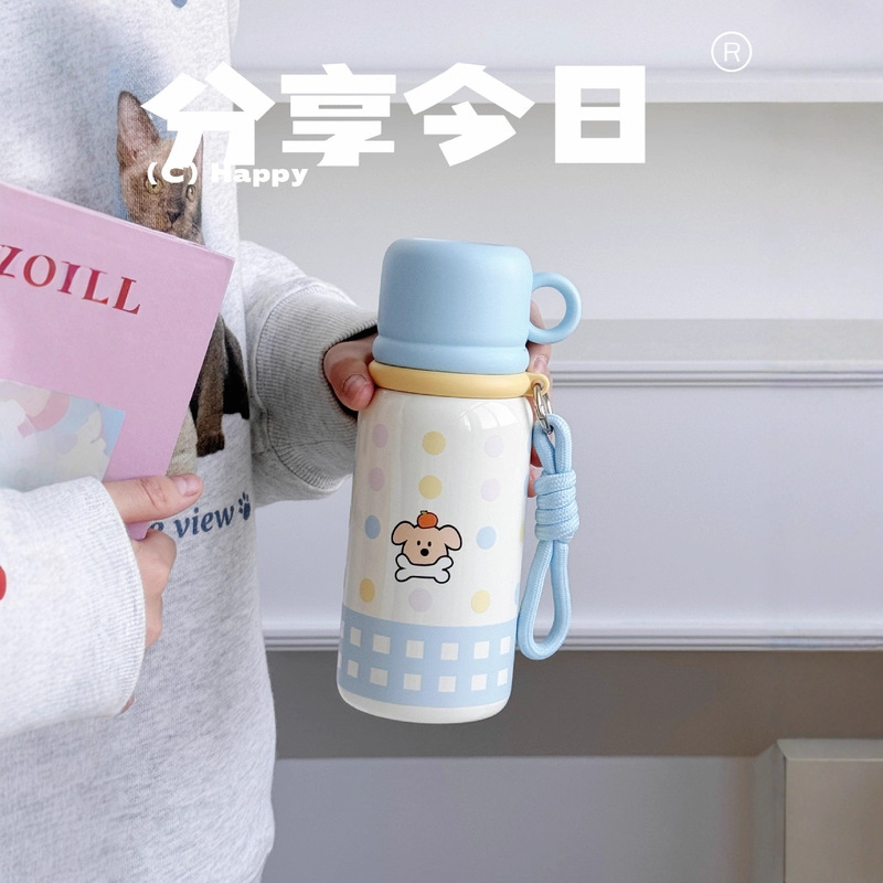 水杯高颜值保温水杯不锈钢女生ins可爱大容量可爱学生一杯三用杯|undefined