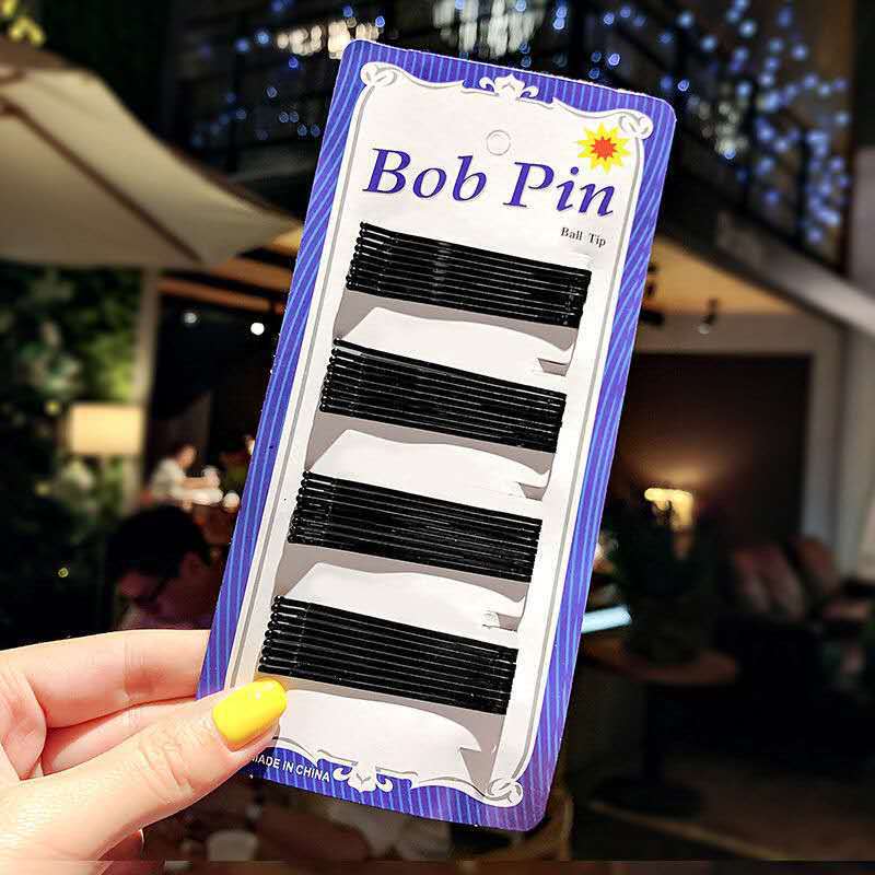Blue card small black hairpin steel wire hairpin wave clip women's invisible hair bb clip hair styling hair accessories 3