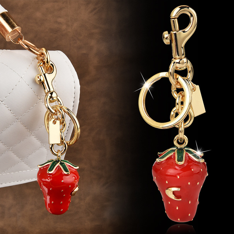 Golden Strawberry Series Sweet Cool Bag Thick Cute Cherry Bag Pendant Female Key Ring Artificial Tree Strawberry Tide Golden Strawberry Series Sweet Cool Bag Thick Cute Cherry Bag Pendant Female Key Ring Artificial Tree Strawberry Tide