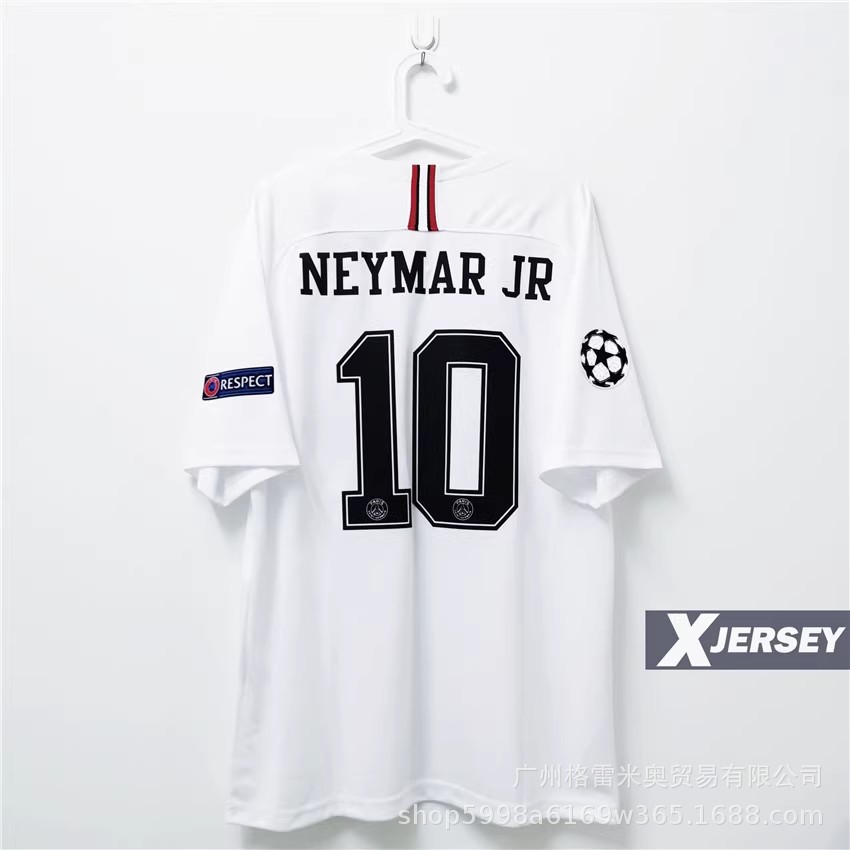 Jordan x Paris Saint-Germain Retro 2018/19 Third Neymar Jr #10 Jersey White