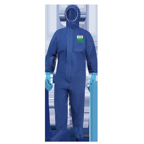 Junyu GAJ1000 one-piece protective suit blue SMMS non-woven isolation suit breathable cap dustproof paint suit