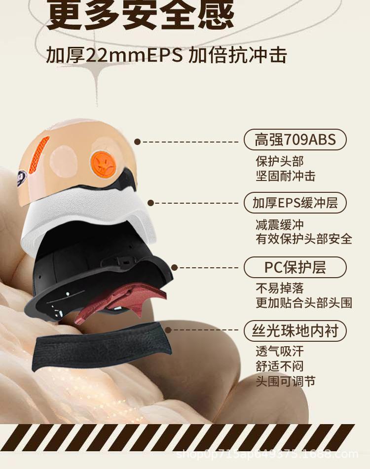 3C Certified New National Standard Dual-Lens Electric Vehicle Helmet, Unisex Sun Protection Half Helmet, Safety Headwear, Trendy Style