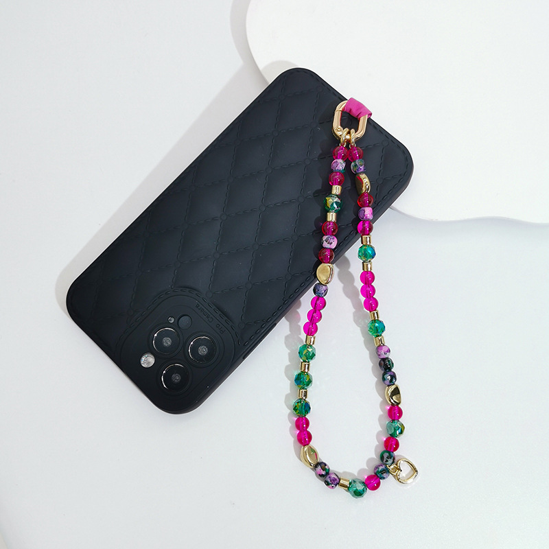 Eenvoudige Stijl Geometrisch Patroon CCB Kristallen Kralen Glazen Kralen Mobiele Telefoon Lanyard display picture 6