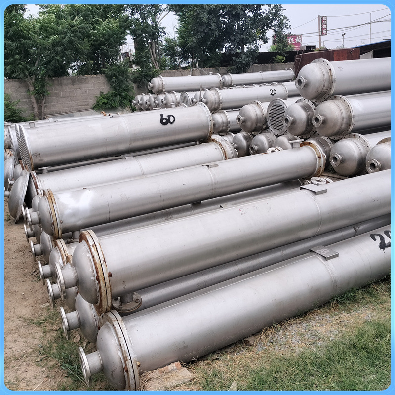 购销二手列管冷凝器 120平方不锈钢列管冷凝器 不锈钢钛材换热器