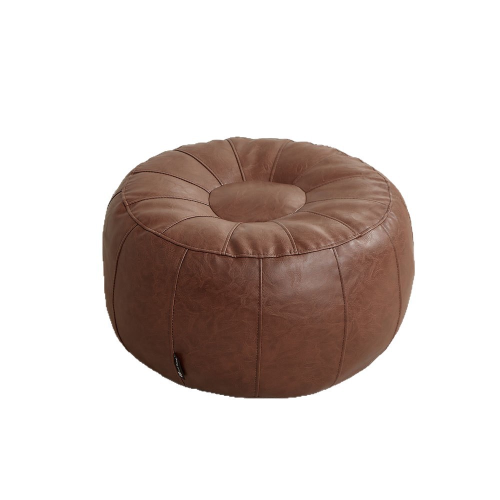 Fábrica directa de sofá perezoso cubierta sin relleno de asiento muelle taburetes de cuero puede almacenar bolsas de tela asiento muelle taburetes rellenos de ropa vieja