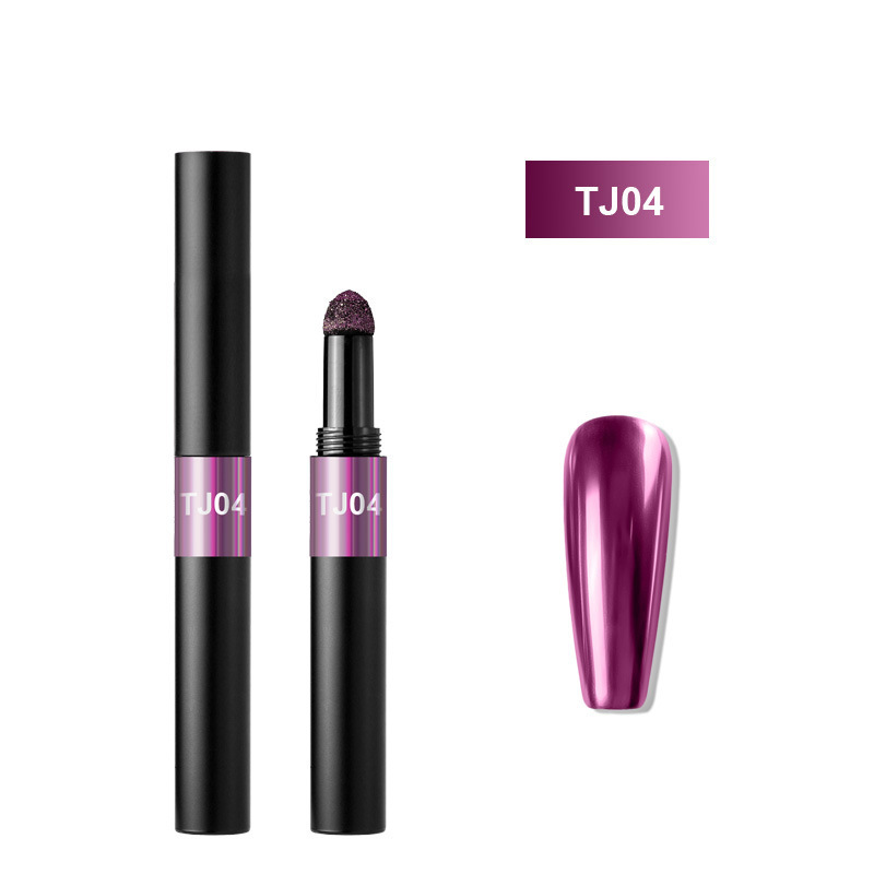 Finger Concubine Nail Art Series TJ12 Color Nail Art Mirror Polvo en polvo Lápiz de cojín de aire sin polvo volador Espejo de titanio Pluma de cojín de aire en polvo de hadas