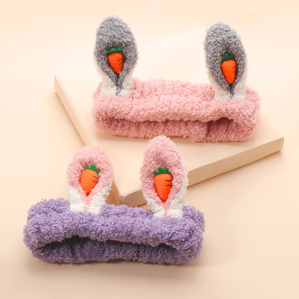 Korean Cute Carrot Rabbit Ears Hairband display picture 4