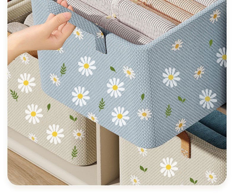 New Dustproof Storage Box Wardrobe Drawer Non-woven Fabric Large Capacity Storage Box Fabric Hand Foldable Storage Box