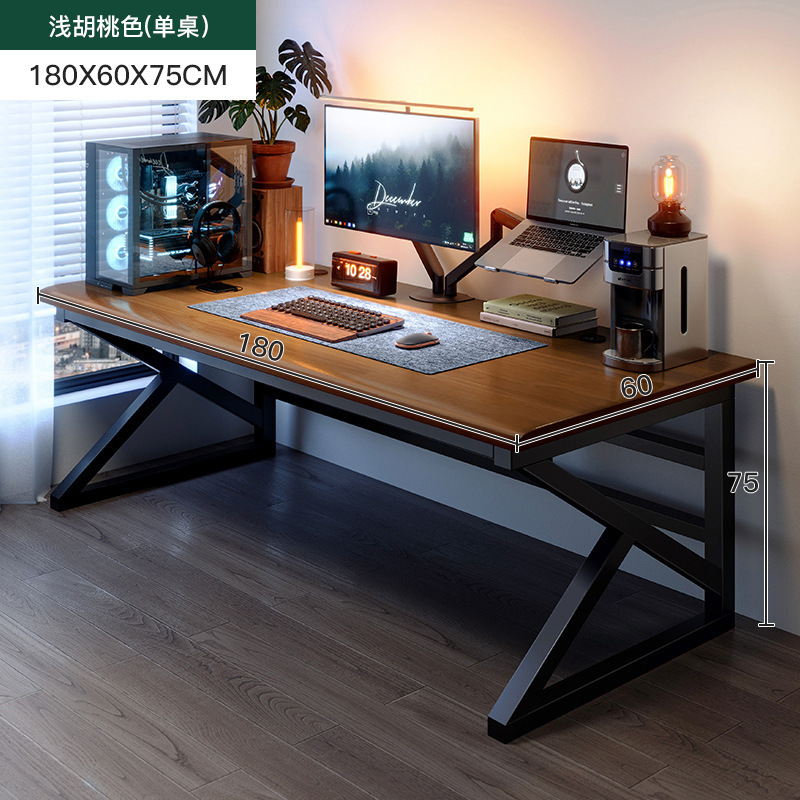 Escritorio para computadora de madera maciza Escritorio para uso doméstico Escritorio simple Dormitorio Escritorio para estudiantes Escritorio para juegos Escritorio largo Banco de trabajo