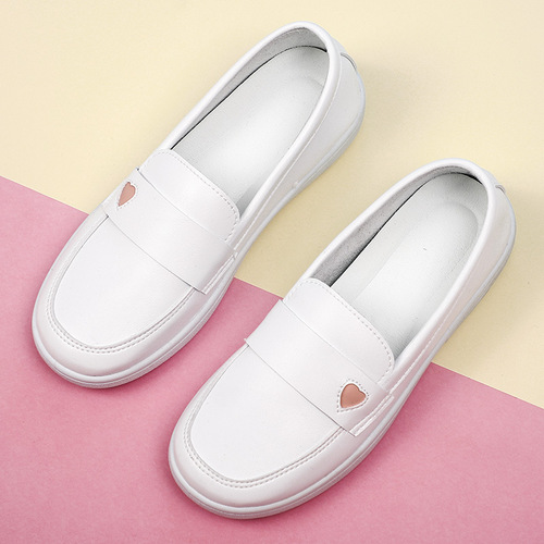 Flat nurse shoes for women in summer casual and comfortable soft sole small white shoes for non-slip breathable special working shoes for medical care