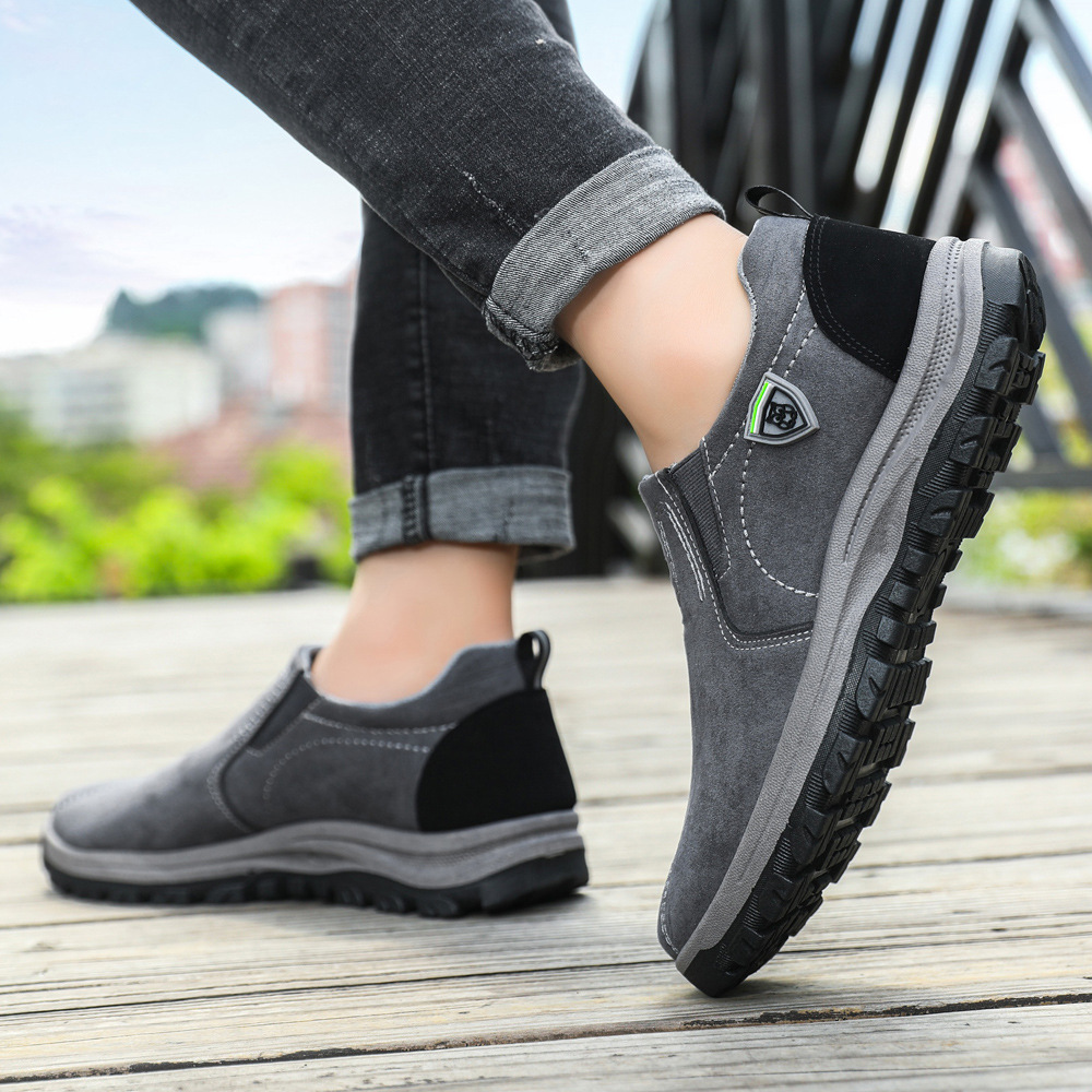 New casual men's for spring 2024, lightweight and breathable canvas surface, one foot lazy shoes, wear-resistant_voghion.com