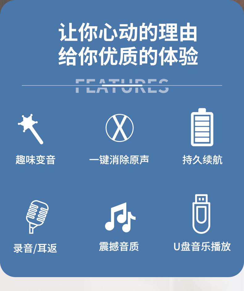 话筒音响一体麦克风