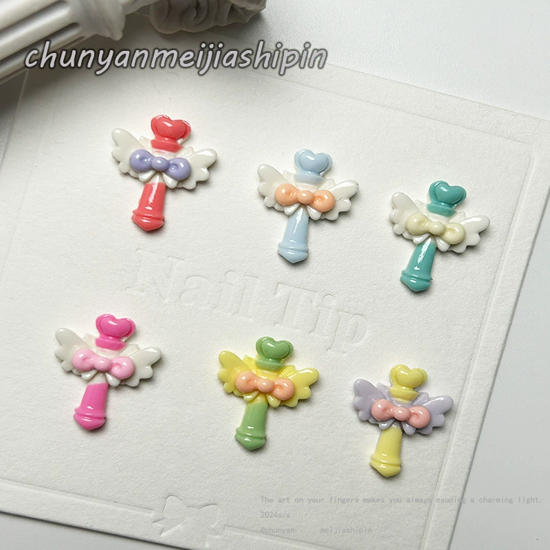 Маленькая Красная книга в том же стиле красивая девушка Волшебная волшебная палочка аксессуары для ногтей лук Крылья Ангела аксессуары для ногтей оптом