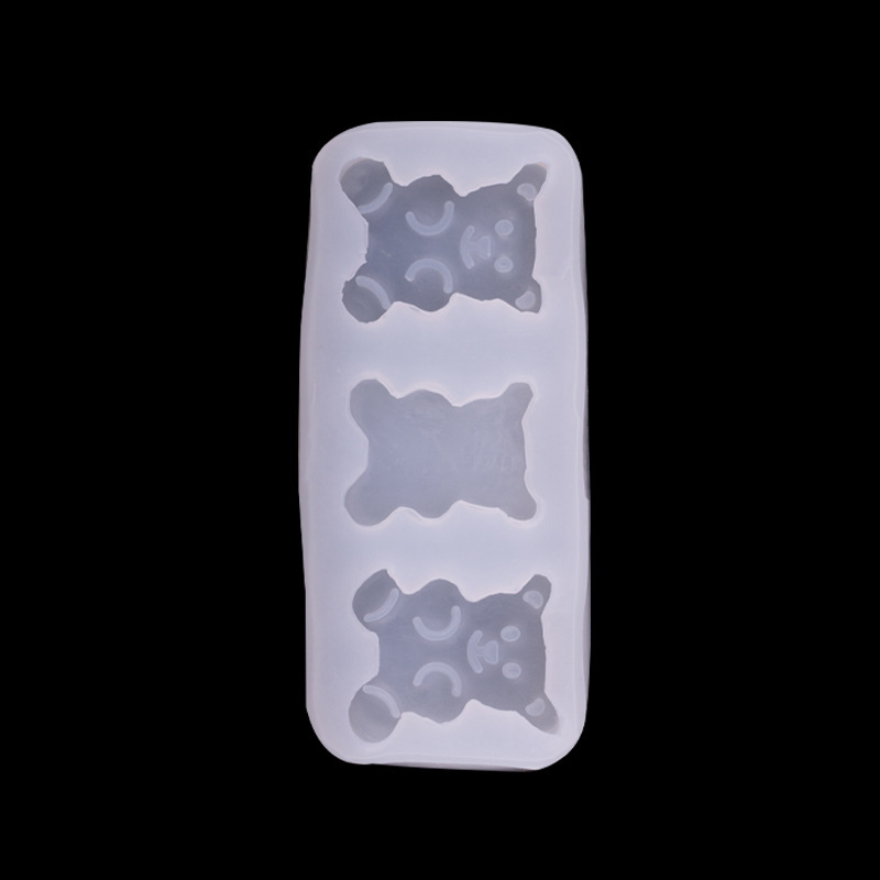 Tres Oso de dibujos animados silicona molde arcilla epoxi cerámica suave herramientas para hornear Zhang fondant chocolate Accesorios