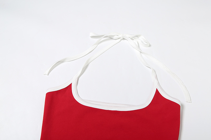 2025 Summer New Women's Cross Lace Printed Strap With Slimming Tank Top_ecoleips.com
