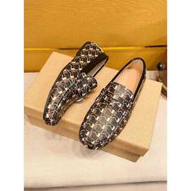 豆豆鞋男真皮2024年夏季新款英伦风透气软底轻便防滑商务休闲皮鞋