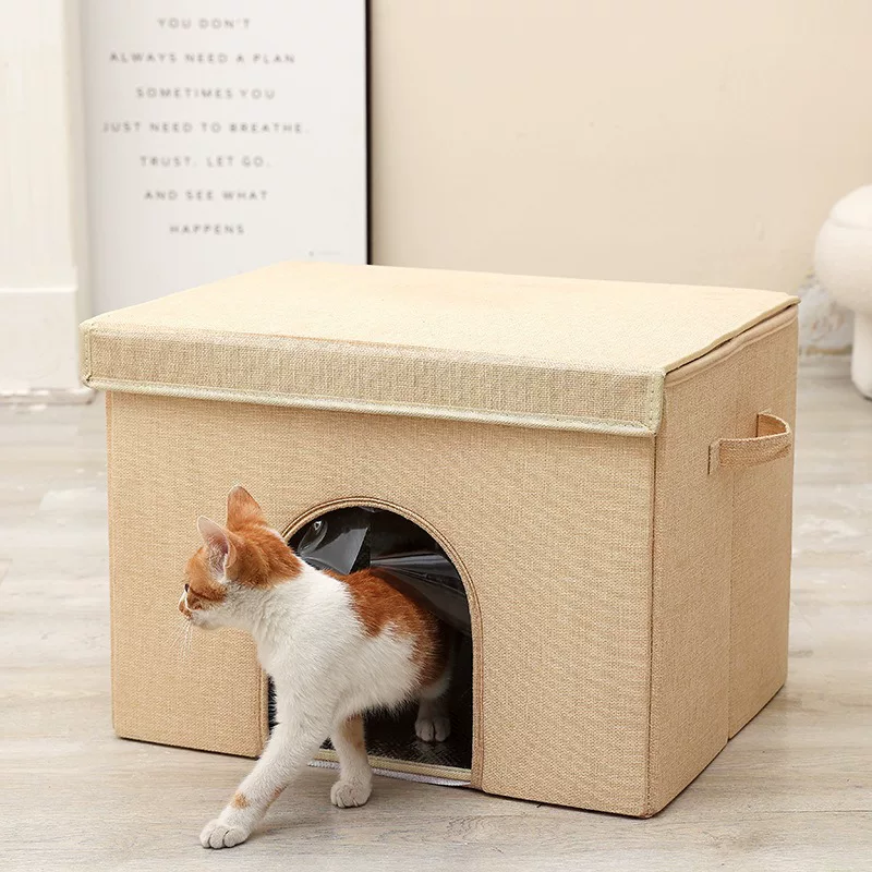 Summer cooling travel folding handheld villa, cat, (Physicals)