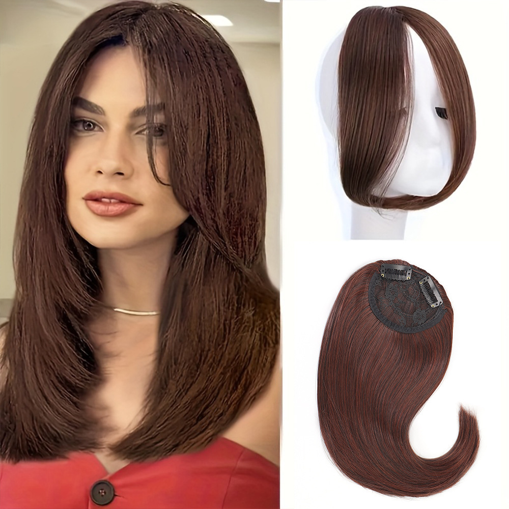 Wig Bangs Patch for Women European and American Foreign Trade Daily Eight-Shaped Oblique Bangs Wig Patch Natural Artificial Fake Bangs Wholesale