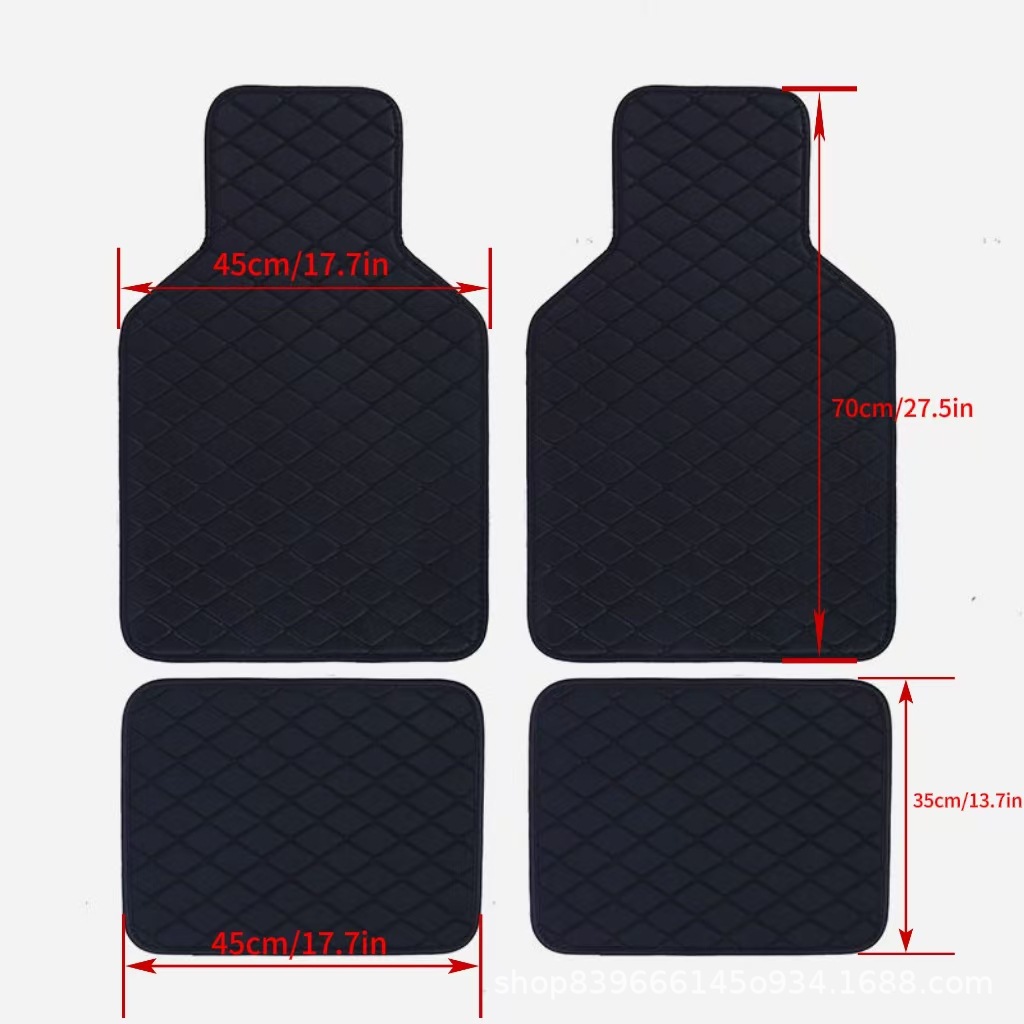 Car Floor Mats Leather Leather Silent Comfortable Environmentally Friendly Leather Carpet Universal Car Floor Mats Solid Color Wear-Resistant and Non-Slip