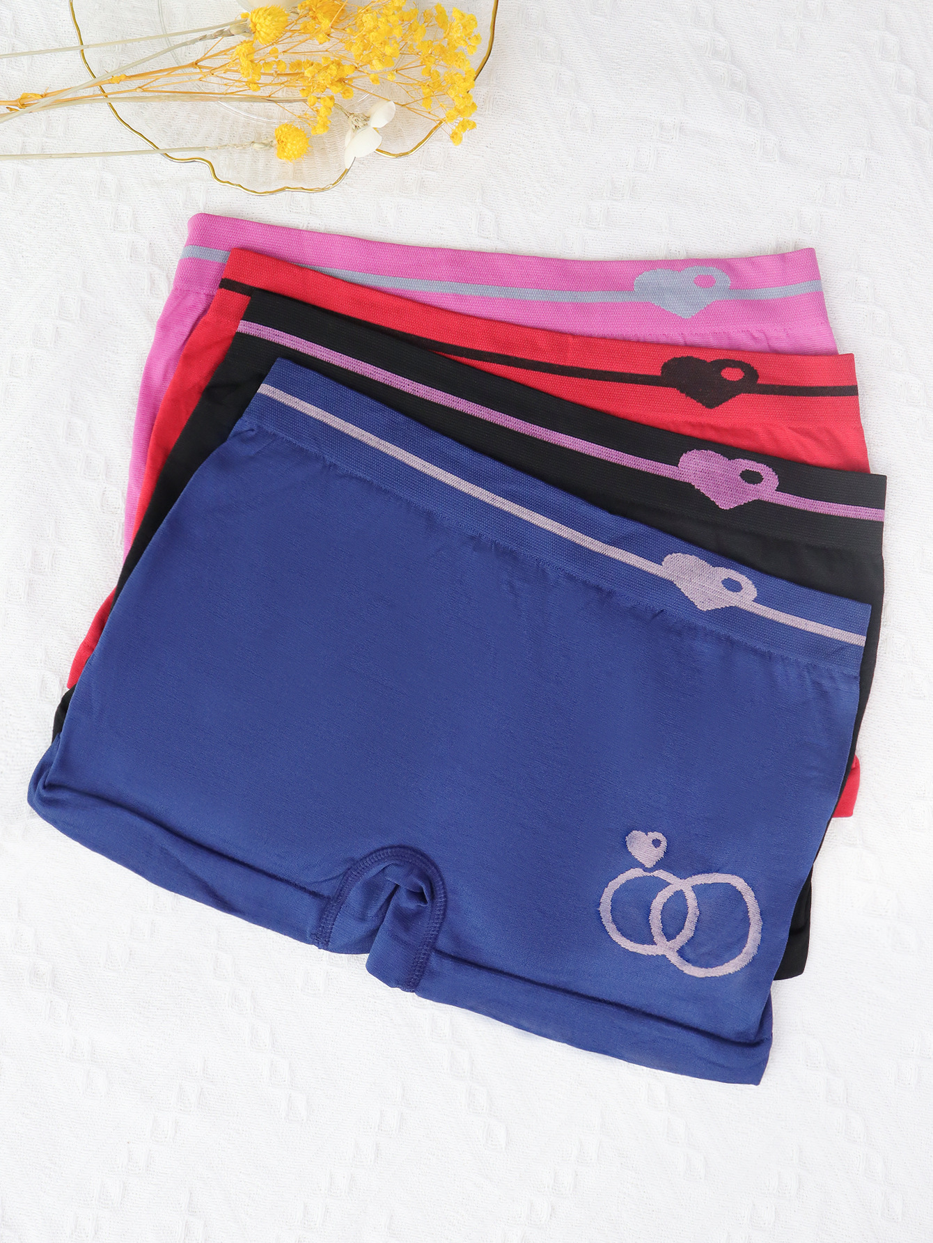 Calzones bóxer 2 en 1 para mujer, leggings anti-exposición de verano, transpirables, de poliéster, a media cintura, ajustados y sin efecto enrollado.