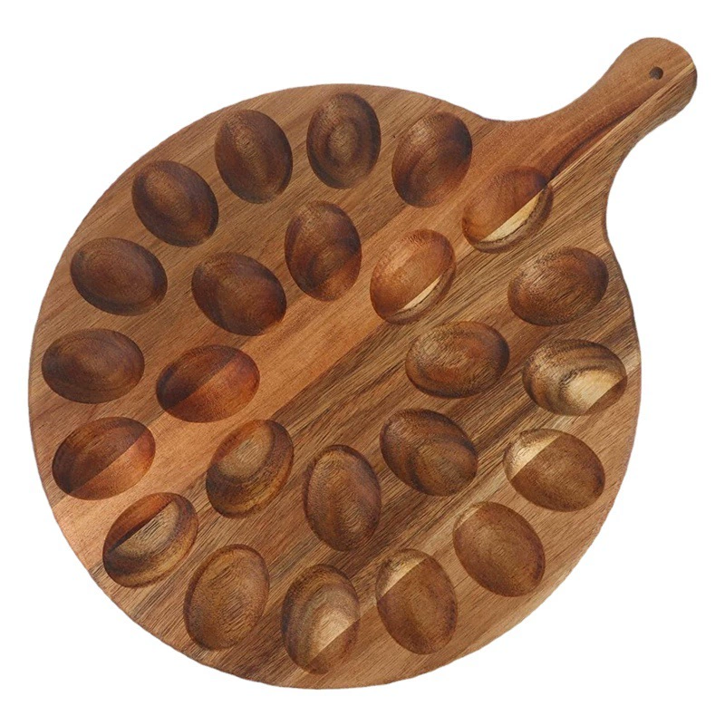 Деревянный отсек с фиксированной стойкой для яиц креативный деревянный Многокамерный кухонный лоток для хранения яиц