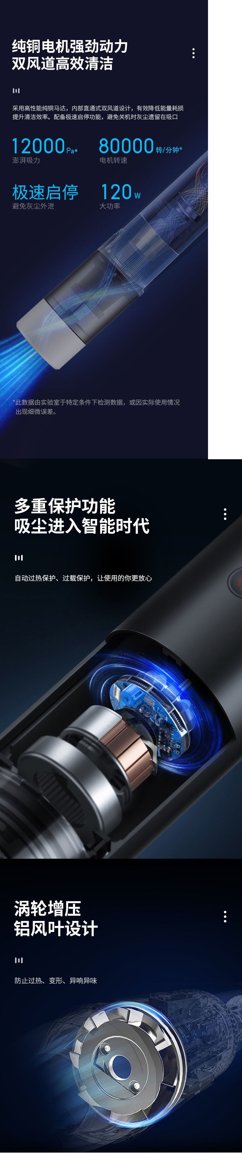 New handheld portable dual-use wireless vehicle super strong suction car vacuum cleaner high power