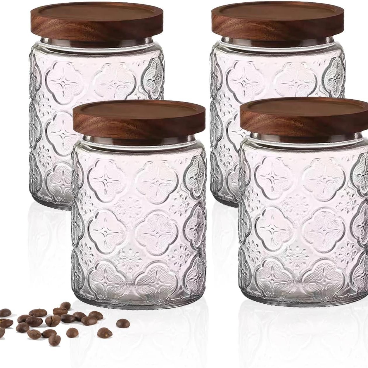 Tarro de vidrio transfronterizo frasco sellado frasco de almacenamiento cocina hogar fruta seca snack gran capacidad café té frasco de vidrio
